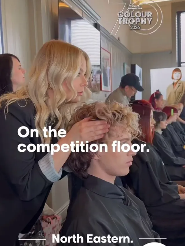 Room 97 colourist styling on the L’Oréal Colour Trophy 2026 competition floor