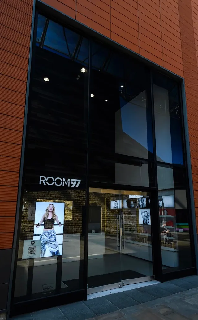 The Room 97 salon storefront at Trinity Walk, Wakefield